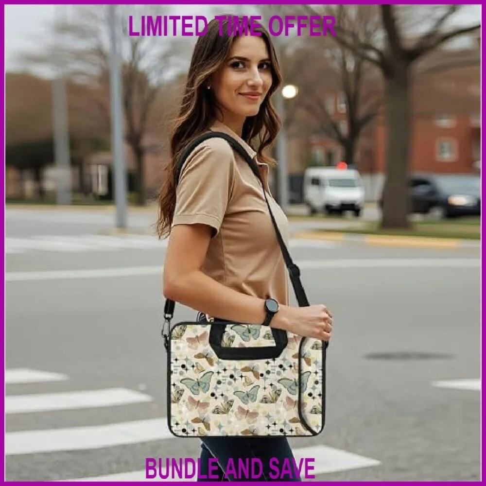 Neoprene Laptop Messenger Bag with Shoulder Strap 14-15.6 Inch
